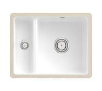 Villeroy & Boch V&B Évier sous-plan Subway 60 XU avec garniture, mitigeur, blanc CeramicPlus Quantité:1