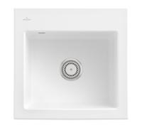 Villeroy & Boch V&B Évier Subway 50 S avec garniture vidage, mitigeur, céramique blanche CeramicPlus Quantité:1