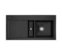 Villeroy & Boch V&B Évier Subway 60 D, avec garniture, mitigeur, noir pur Quantité:1