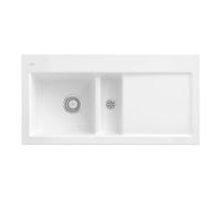 Villeroy & Boch V&B Évier Subway 60 gauche, avec garniture vidage, mitigeur, blanc satin C-plus Quantité:1