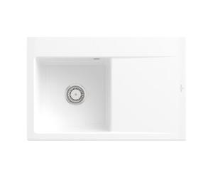 Villeroy & Boch V&B Évier Subway Style 45 gauche, avec garniture, mitigeur, blanc alp C-plus Quantité:1