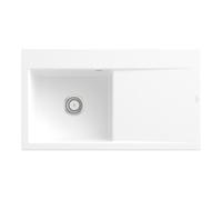 Villeroy & Boch V&B Évier Subway Style 50 gauche, avec garniture vidage, robinetterie, acier blanc C-plus Quantité:1
