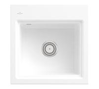 Villeroy & Boch V&B Évier Subway Style 50 S avec égouttoir, gauche, mitigeur, manuel, acier blanc C-plus Quantité:1