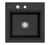 Villeroy & Boch V&B Évier Subway Style 50 S avec grille, gauche, avec garniture vidage, excentrique, bleu Quantité:1