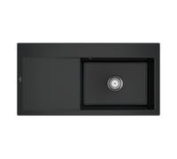 Villeroy & Boch V&B Évier Subway Style 60 D, avec garniture vidage, mitigeur, noir pur Quantité:1