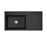 Villeroy & Boch V&B Évier Subway Style 60 li, avec garniture vidage, mitigeur, noir pur Quantité:1