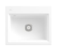 Villeroy & Boch V&B Évier Subway Style 60S à gauche, avec robinet + grille, acier blanc C-plus Quantité:1