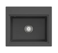 Villeroy & Boch V&B Évier Subway Style 60S avec vidage, mitigeur et grille, gris C-plus Quantité:1