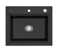 Villeroy & Boch V&B Évier Subway Style 60S, garniture vidage, avec excentrique + grille, P noir Quantité:1