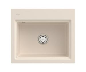 Villeroy & Boch V&B Évier Subway Style 60S, garniture vidage, mitigeur + grille, ivoire C-plus Quantité:1