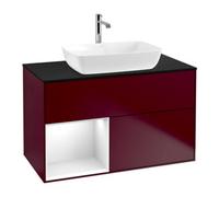 Villeroy & Boch V&B Finion Meuble sous lavabo 100, Pl bleu m, Rég blanc brillant, Lac, Peo m Quantité:1