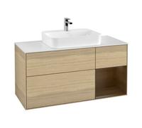 Villeroy & Boch V&B Finion Meuble sous lavabo 120 cm, blanc brillant, rangement droit, ven. Oa Quantité:1