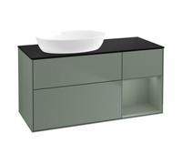 Villeroy & Boch V&B Finion Meuble sous lavabo 120 cm, éclairage mural, olivier mat laqué Quantité:1