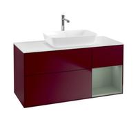 Villeroy & Boch V&B Finion Meuble sous lavabo 120 cm, Pl blanc mat, Rég olive mat laqué, Peo mat Quantité:1