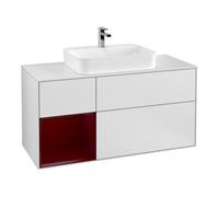 Villeroy & Boch V&B Finion Meuble sous lavabo 120 cm, placard blanc mat, tiroir gauche, blanc mat laqué Quantité:1