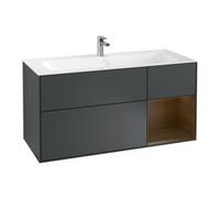 Villeroy & Boch V&B Finion Meuble sous lavabo avec éclairage mural 119,6x59,1 cm, Rg r wal ven, md bl. m Lac Quantité:1