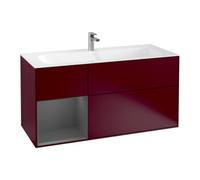 Villeroy & Boch V&B Finion Meuble sous-lavabo Éclairage mural 119,6x59,1cm, étagère gauche Anthracite m, Peo m Quantité:1