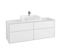 Villeroy & Boch V&B Finion Meuble sous lavabo Éclairage mural 160x60,3cm, plaq. hab. bl. m, laq. bl. brillante Quantité:1