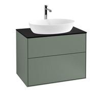 Villeroy & Boch V&B Finion Meuble sous lavabo Éclairage mural 80x60,3 cm, panneau abd. bleu m, huile m laque Quantité:1