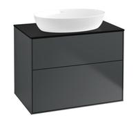 Villeroy & Boch V&B Finion Meuble sous lavabo Éclairage mural 80x60,3cm, plaque abd. bleu m, md bleu m Lac Quantité:1