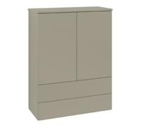 Villeroy & Boch V&B Highboard avec structure de façade Antao 81,4x104x35,6cm, laque WBP, gris moyen laqué Quantité:1