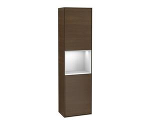 Villeroy & Boch V&B Hochschrank Applique murale Finion 41,8x151,6 cm, gauche, blanc, laqué, noyer veinée Quantité:1