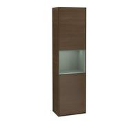 Villeroy & Boch V&B Hochschrank Éclairage mural Finion 41,8x151,6cm, g, étagère Oli. m Lac, noyer veinée Quantité:1