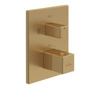 Villeroy & Boch V&B Kit de montage complet Mettlach Thermostat encastré c/regulateur débit 2 voies, or brossé Quantité:1