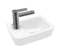 Villeroy & Boch V&B Lavabo à main O.NOVO Compact 36x25 cm, carré, B D, avec trou robinet, sans trop-plein, blanc A-bac C+ Quantité:1
