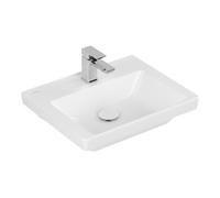 Villeroy & Boch V&B Lavabo mural Subway 3.0 50x40 cm, carré, avec trou robinet, blanc C-plus Quantité:1