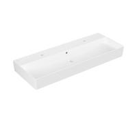 Villeroy & Boch V&B Memento 2.0 Lavabo 120x47 cm, 2x perçages robinet, avec trop-plein, blanc mat C+ Quantité:1