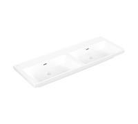 Villeroy & Boch V&B Meuble double vasque Subway 3.0 130x47 cm, angle, avec trop-plein, blanc pierre C-plus Quantité:1