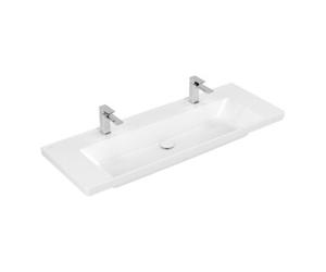 Villeroy & Boch V&B Meuble-lavabo Subway 3.0 130x47 cm, angle, 2 tiroirs/ sans plan, blanc C+ Quantité:1