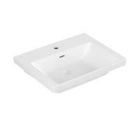 Villeroy & Boch V&B Meuble-lavabo Subway 3.0 60x47cm, angle, avec 1 tiroir/avec siphon, blanc brillant C+ Quantité:1