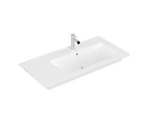Villeroy & Boch V&B Meuble lavabo VENTICELLO 100x50cm, avec mitigeur haut, avec trop-plein, droite, blanc brillant C-plus Quantité:1
