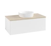 Villeroy & Boch V&B Meuble sous lavabo avec structure de façade Antao 100x36x50cm, couleur WBP botti., blanc m Lac Quantité:1