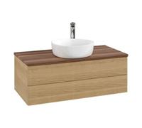 Villeroy & Boch V&B Meuble sous lavabo avec structure de façade Antao 100x36x50cm, HL, WBP chêne blanchi, chêne miel Oa Quantité:1