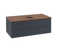 Villeroy & Boch V&B Meuble sous lavabo avec structure de façade Antao 100x36x50cm, WBP chêne sauvage, bleu médium avec Lac Quantité:1