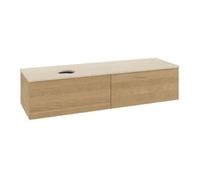 Villeroy & Boch V&B Meuble sous-lavabo avec structure de façade Antao 160x50 cm, couleur WBP botticino, chêne miel Quantité:1