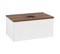 Villeroy & Boch V&B Meuble sous-lavabo avec structure de façade Antao 80x36x50cm, couleur WBP w. wal, blanc m Lac Quantité:1