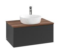 Villeroy & Boch V&B Meuble sous lavabo avec structure de façade Antao 80x36x50cm, HL, WBP, blanc mat, bleu m Lac Quantité:1