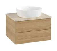 Villeroy & Boch V&B Meuble sous lavabo avec structure de façade - Éclairage Antao 60x36x50cm, couleur WBP botti., chêne miel Quantité:1