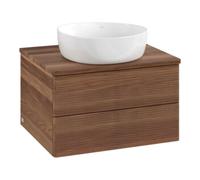 Meuble vasque Villeroy & Boch Antao L18112HM 60x36x50cm, plan vasque couleur noyer chaud, noyer chaud