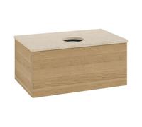 Villeroy & Boch V&B Meuble sous lavabo avec structure de façade - éclairage Antao 80x36x50cm, couleur WBP botti, chêne miel Quantité:1