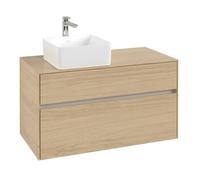 Villeroy & Boch V&B Meuble sous lavabo Collaro 100x54,8x50 cm, évier gauche, chêne nordique Quantité:1