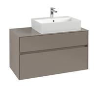 Villeroy & Boch V&B Meuble sous lavabo Collaro 100x54,8x50 cm, lavabo à droite, LED 7,3 W, bleu volcan Quantité:1