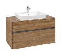 Villeroy & Boch V&B Meuble sous lavabo Collaro 100x54,8x50 cm, vasque centrale, chêne Kansas Quantité:1