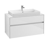 Villeroy & Boch V&B Meuble sous lavabo Collaro 100x54,8x50 cm, WT mi, LED 7,3 W, blanc brillant Quantité:1