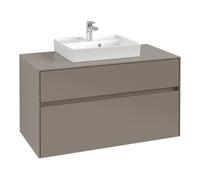 Villeroy & Boch V&B Meuble sous-lavabo Collaro 100x54,8x50 cm, WT mi, LED 7,3 W, bleu Oa Quantité:1