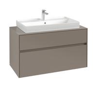 Villeroy & Boch V&B Meuble sous lavabo Collaro 100x54,8x50 cm, WT mi, LED 7,3 W, bleu Oa Quantité:1